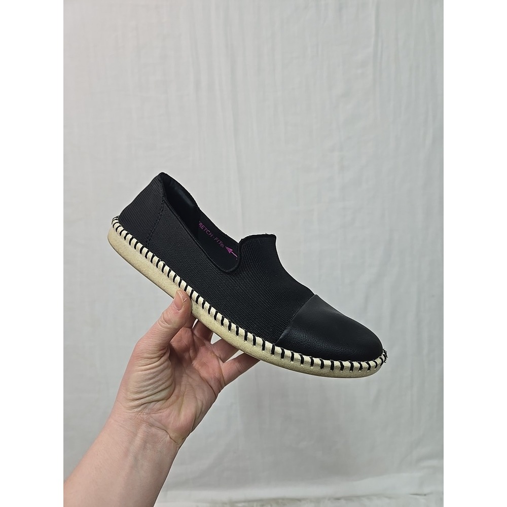 Skechers Stretch Fit - Cora Women's Slip On Loafers Black US Size 8 Knit Pebble